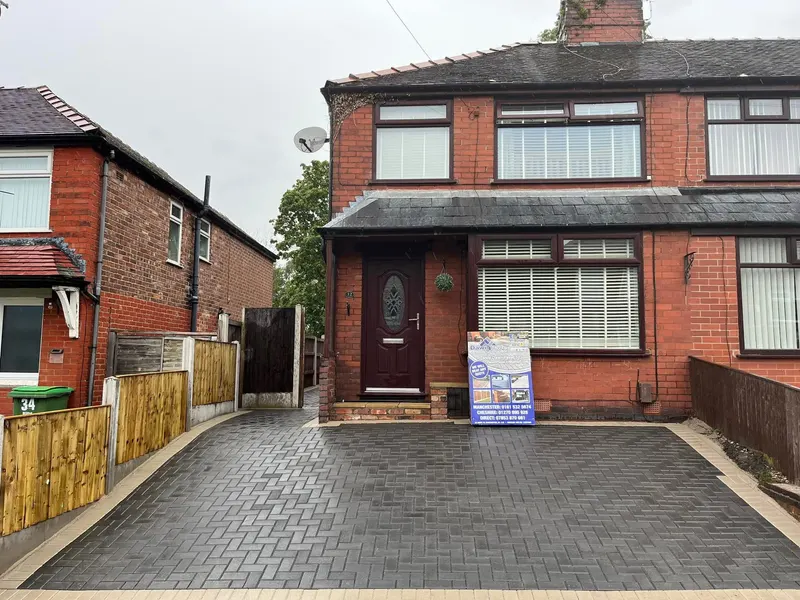 Completed block paving driveway installation
